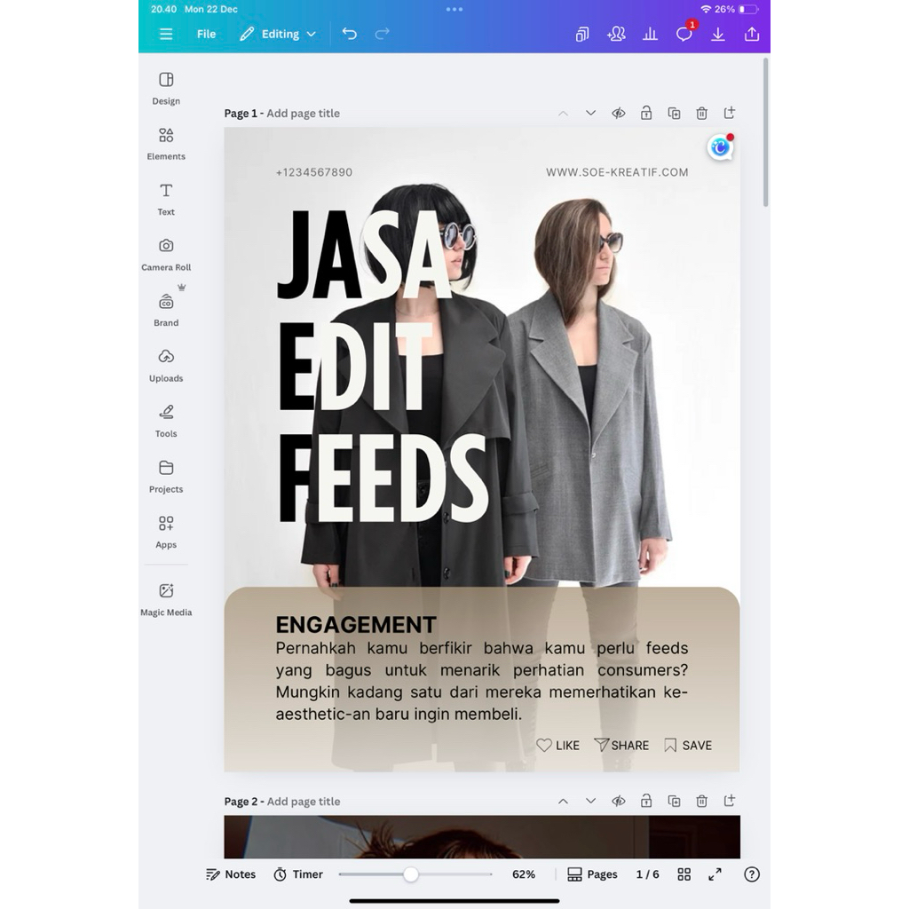 Jasa Edit Canva - Feeds/Instagram/Catalog