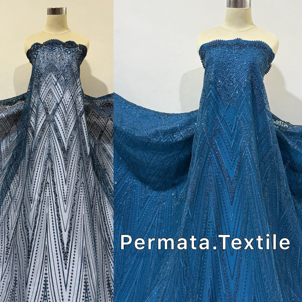 Kain Tille Payet Super Premium /Bahan  Tille Payet /Baju Nikah Dan Bahan Bridesmaid