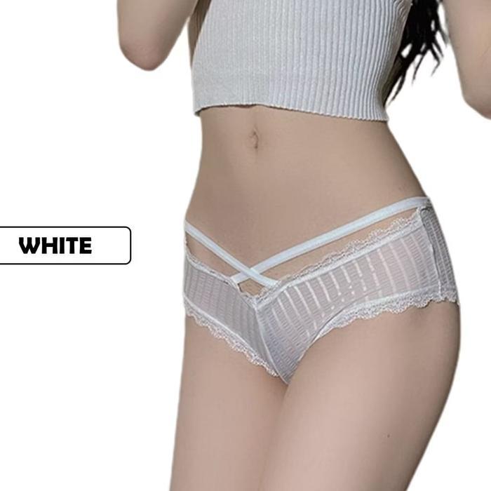 IMPORT Underwear Butterfly Printed Panties Sexy Bikini Hot Thong CD White