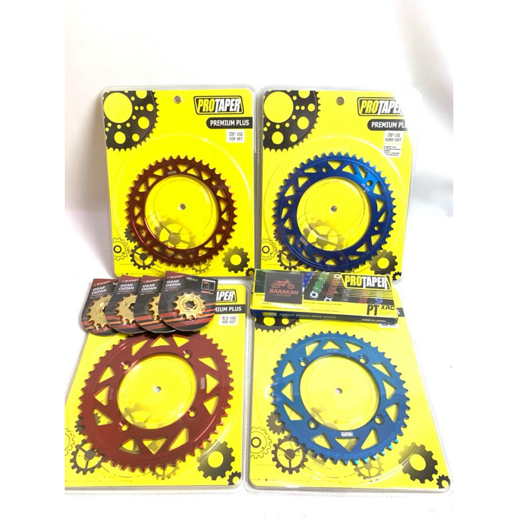 Paket gear set protaper Klx 150 / Dtracker 150 Gir set klx 150 protaper gir set  dtracker 150