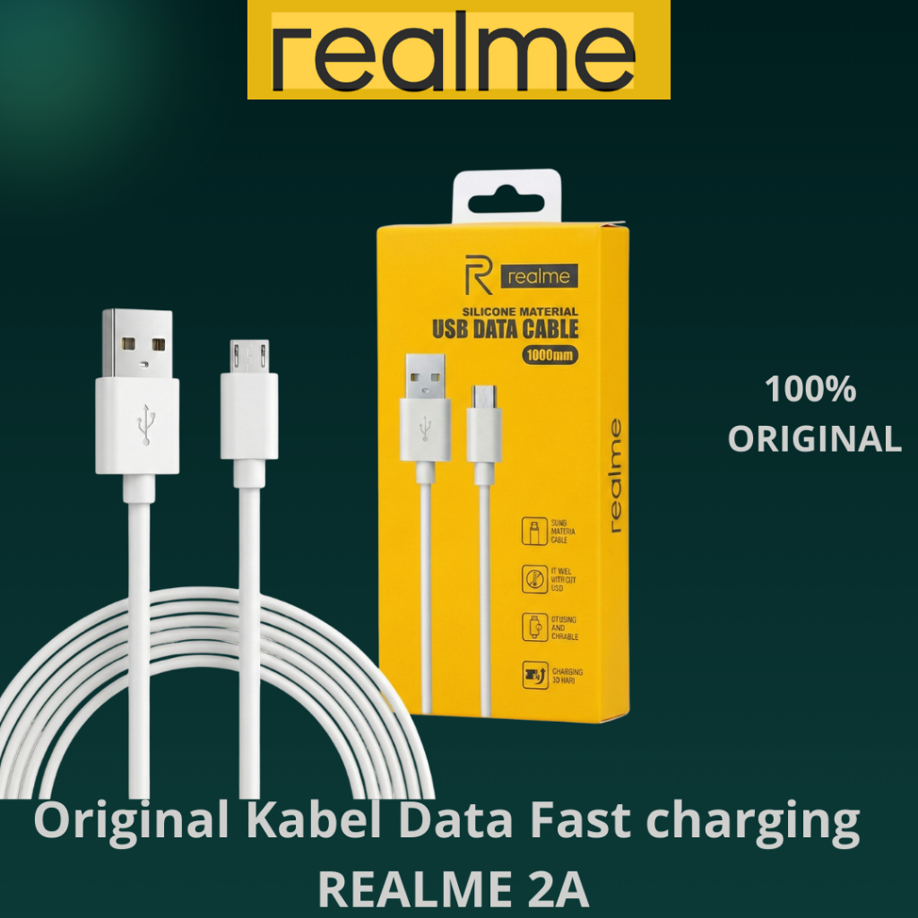 kabel Data Realme 2 2Pro Realme 3 ORIGINAL 100% Micro USB