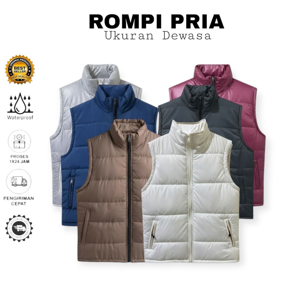 ROMPI MOTOR ANTI ANGIN PARASUT TEBAL DAN ANTI AIR KAPAS DACRON COCOK UNTUK HARIAN