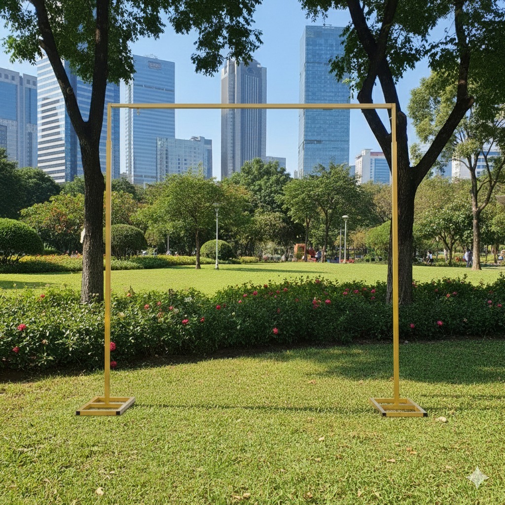 TIANG GAWANG DEKORASI BACKDROP BESI ADJUST / TIANG BESI 3x3 4x4 3x 5 Adjust Kaki Lepas