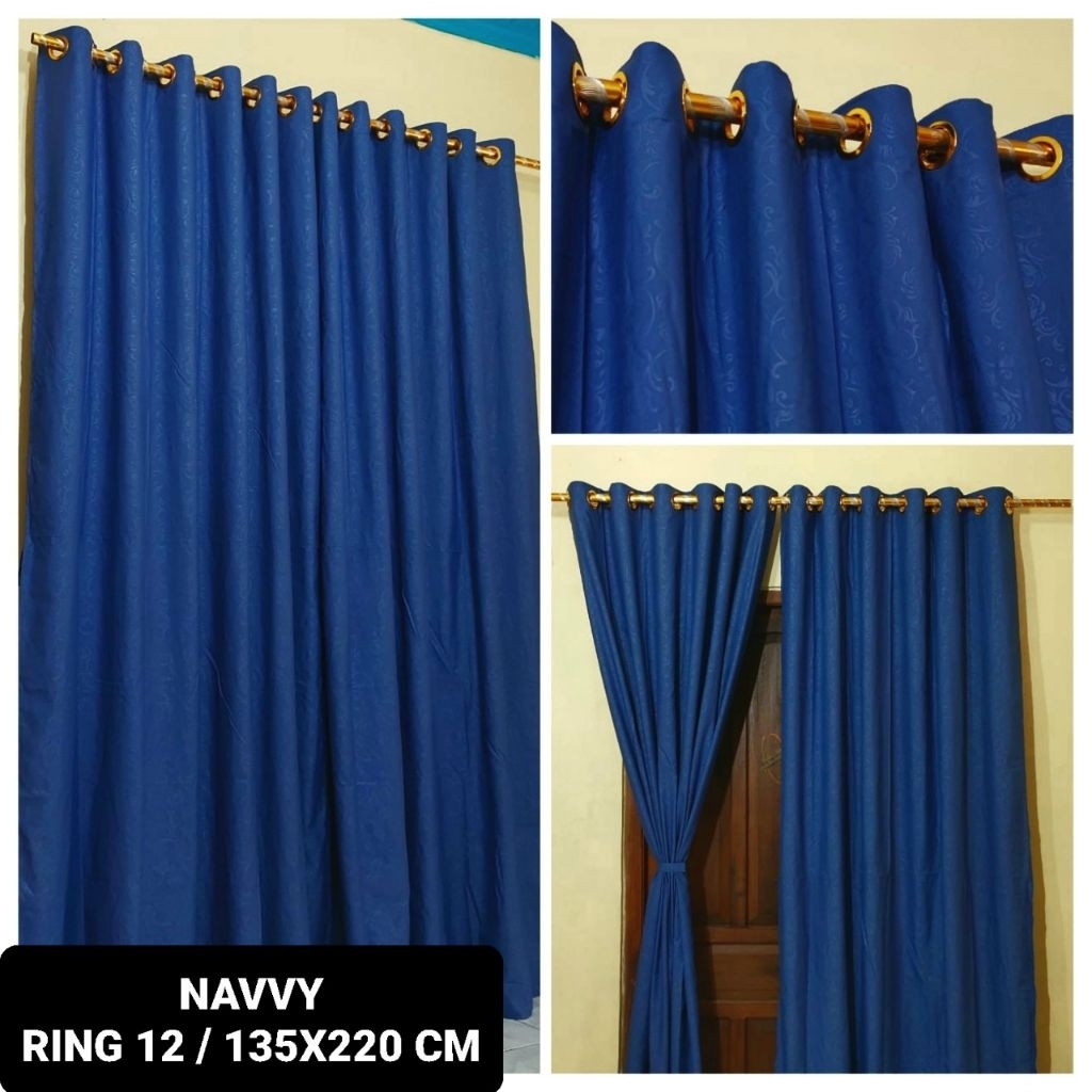 BISA COD GORDEN POLOS NAVY RING 12 HORDEN PINTU HORDENG MURAH TIRAI JENDELA KORDEN MOTIF EMBOSS GORD