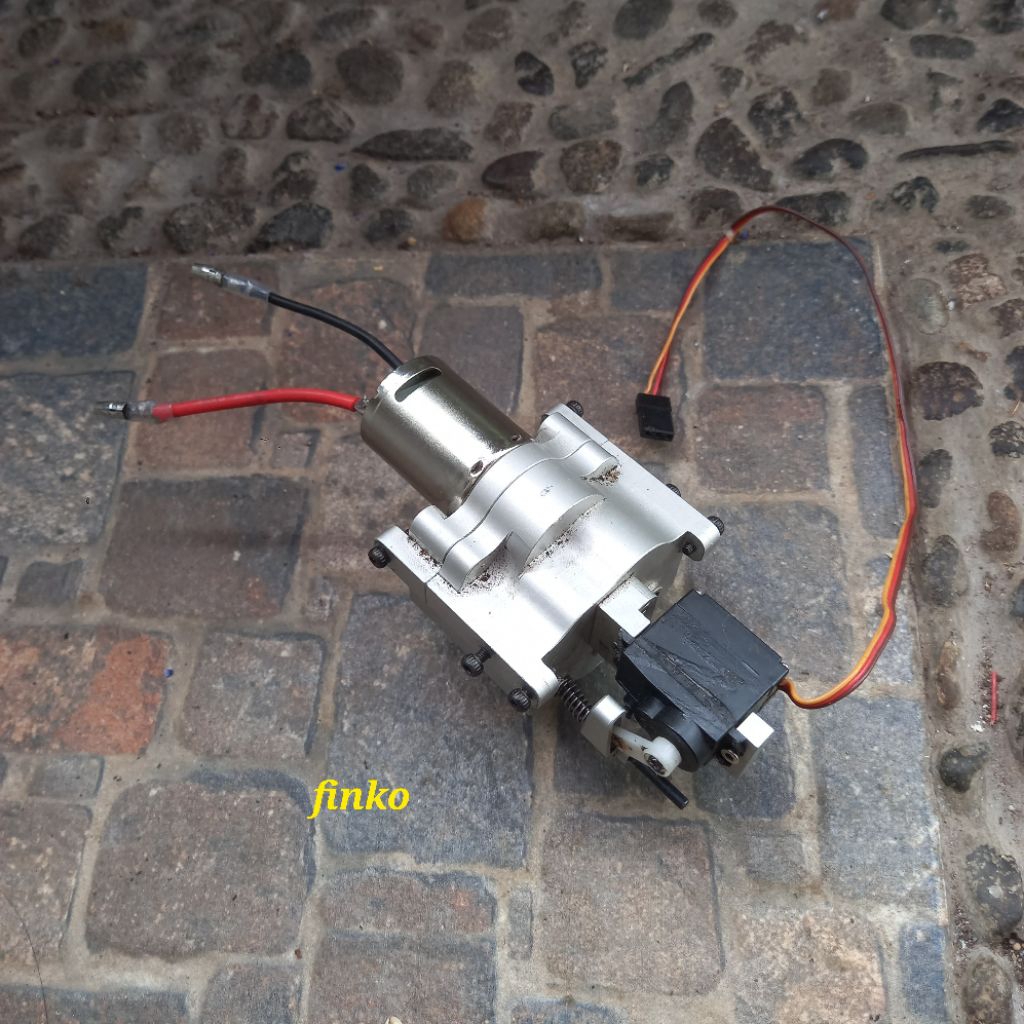 rc part, gearbox metal dual speed wpl mn + motor brushed 370 high speed & torque