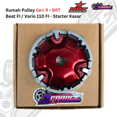 Pulley Set / Rumah Roller BRT Seri R - Beat FI / Vario 110 FI - Starter Kasar - Pulley Set + Roller 