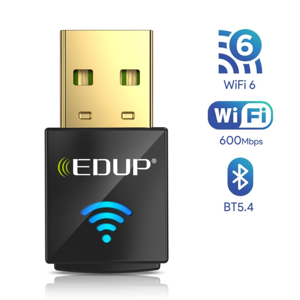 EDUP AX600 wireless Wifi 6 bluetooth 5.4Adapter for PC Dual Band 2.4G/5G Mini Wireless Wifi Network 