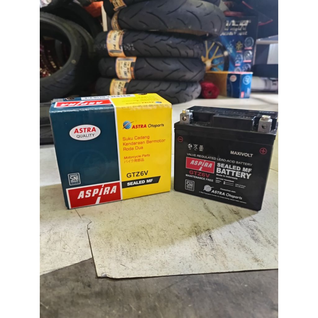 Aki aspira original gtz6v bergaransi