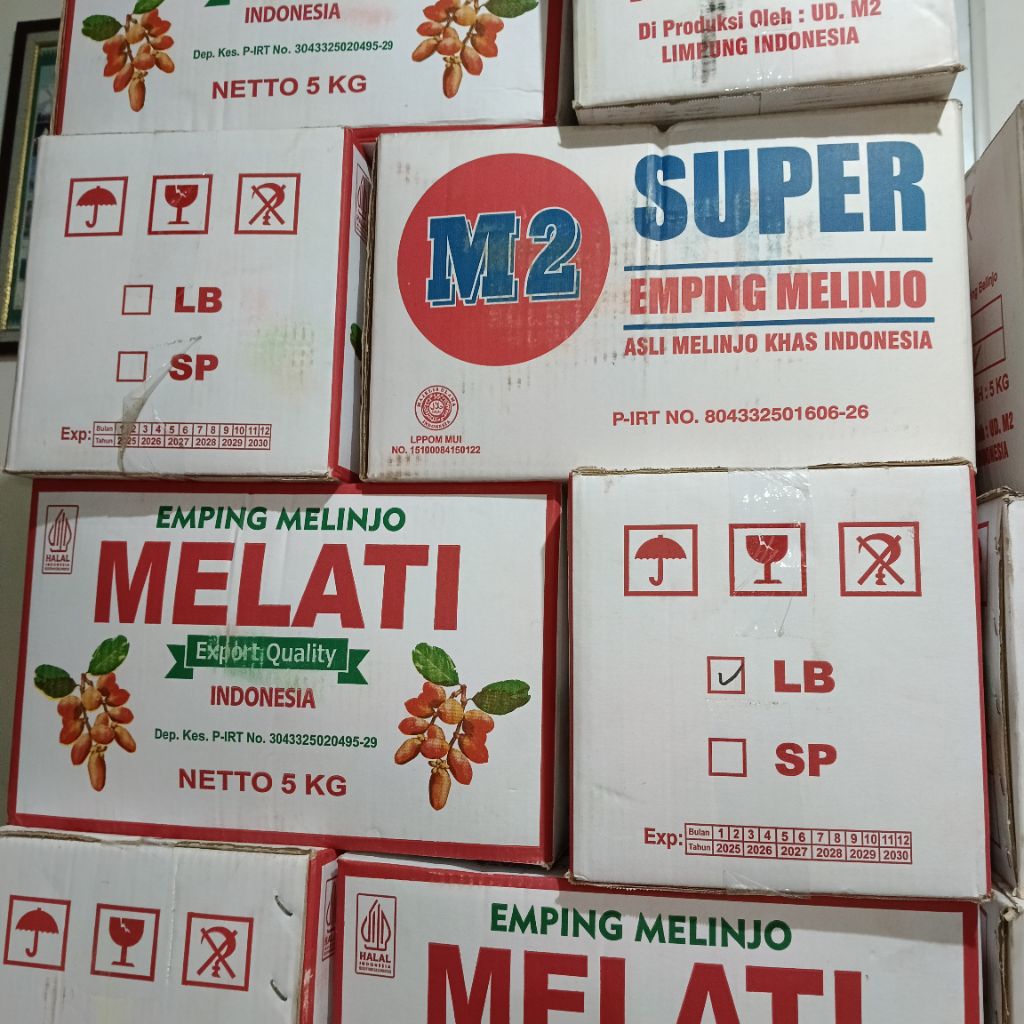 Emping Melinjo Mentah Tipis (Super & Lebar)Melati, MR, M2, Kresna, Anugerah (Reguler/Hemat WAJIB TAM