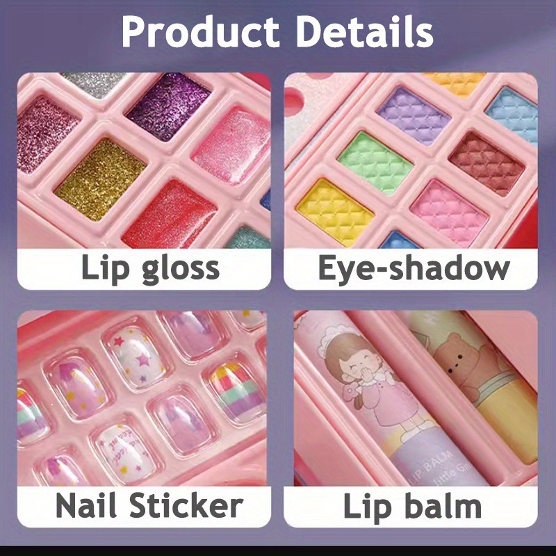 100% Asli Princess Girls Makeup Toys Kosmetik Kotak Mainan Anak Perempuan Make Up Set Gadis Ulang