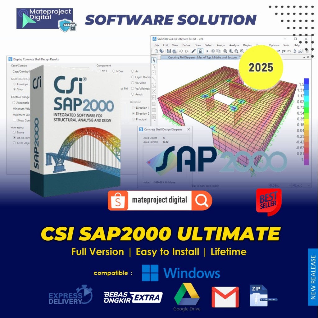 CSI SAP2000 Ultimate 26.2.0 Full Version Software Structural Analysis Design