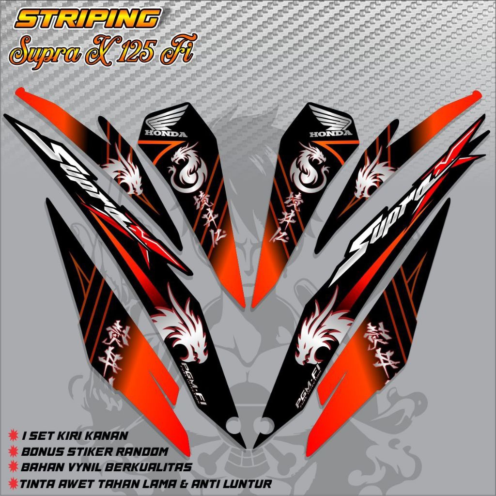 Striping Honda Supra X 125 R/ Stiker Honda Supra X 125 R/ Stiker Striping Body  Honda Supra X 125 R