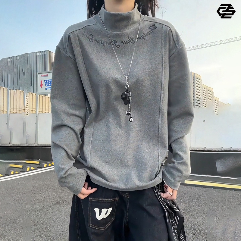 Kaos Turtleneck Pria Lengan Panjang Turtle neck Korean Style Leher Tinggi sweater kerah tinggi pria 