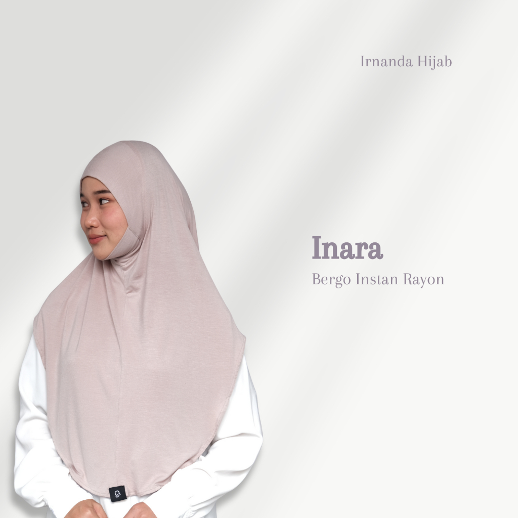 Irnanda Hijab - Inara Bergo Instan Rayon Premium Manutup Dagu Anti tembem