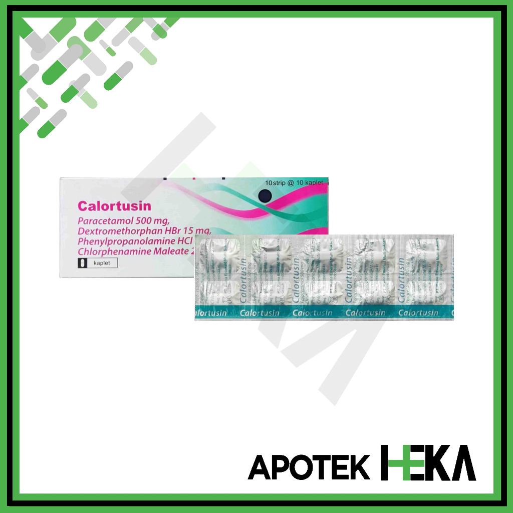 Calortusin Box isi 10x10 Tablet - Obat Demam Batuk Flu (SEMARANG)