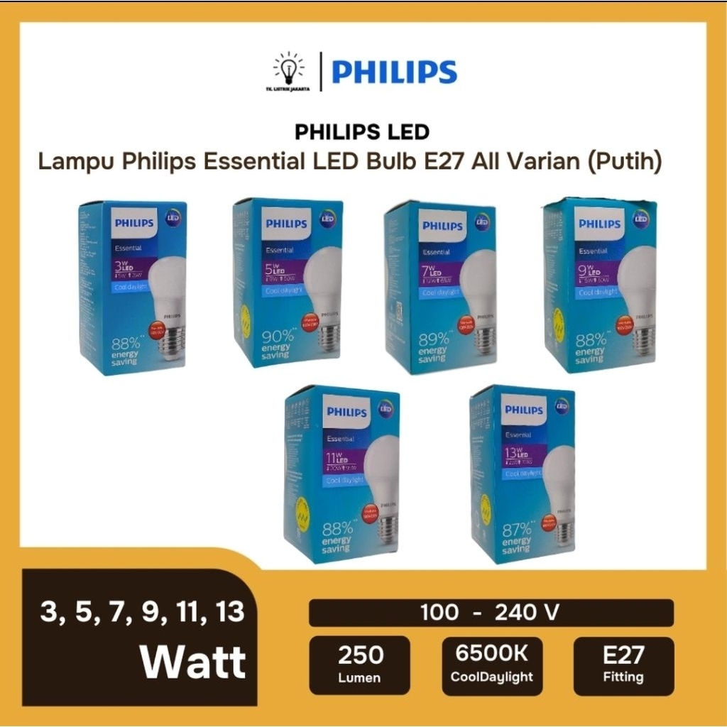PHILIPS LED ESSENTIAL 3W - 15W