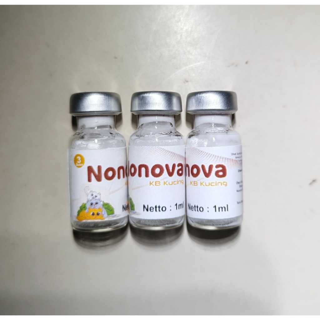 Nonova - Suntik KB Kucing 3 Bulan Free Suntikan Exp. 09 2030 ( 1 Botol Bisa Untuk 2 kucing )