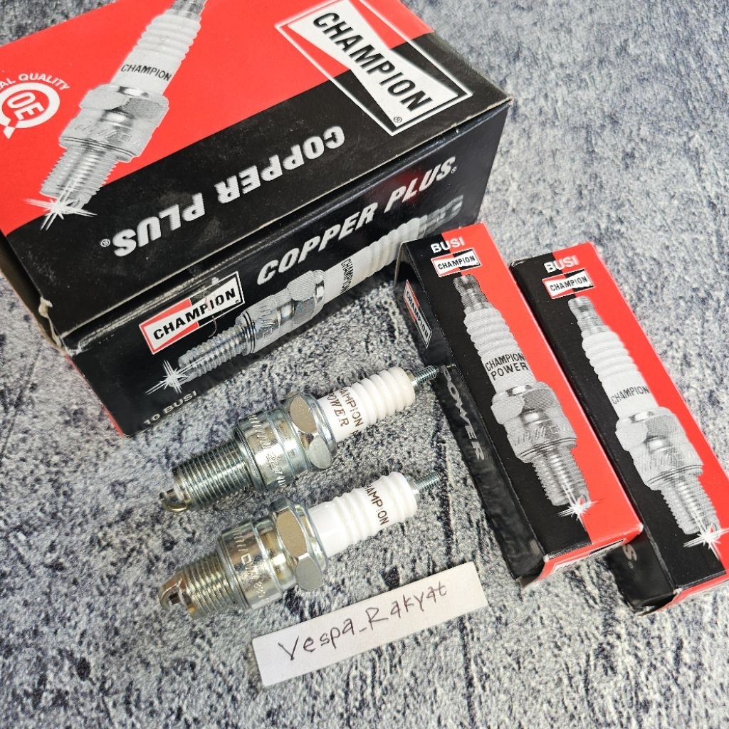 Busi Vespa Champion Drat Panjang Pendek Busi Champiom motor 2 Tak