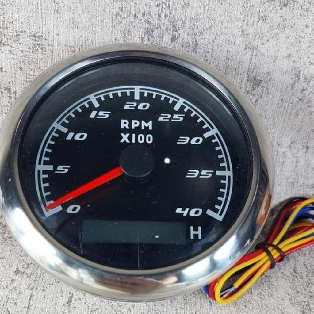 Tachometer IP67 Genset RPM Meter 4000 RPM 12V / 24V Tachometer with Hour meter VDO / RPM Meter MPU S