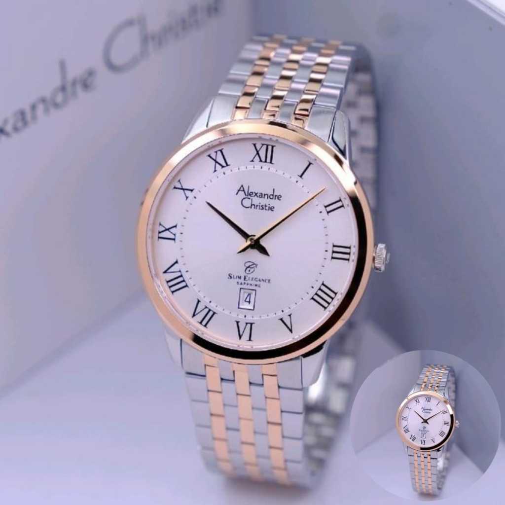 Jam Tangan Pria & Wanita Alexandre Christie AC 8709 Slim Elegance Sapphire Original