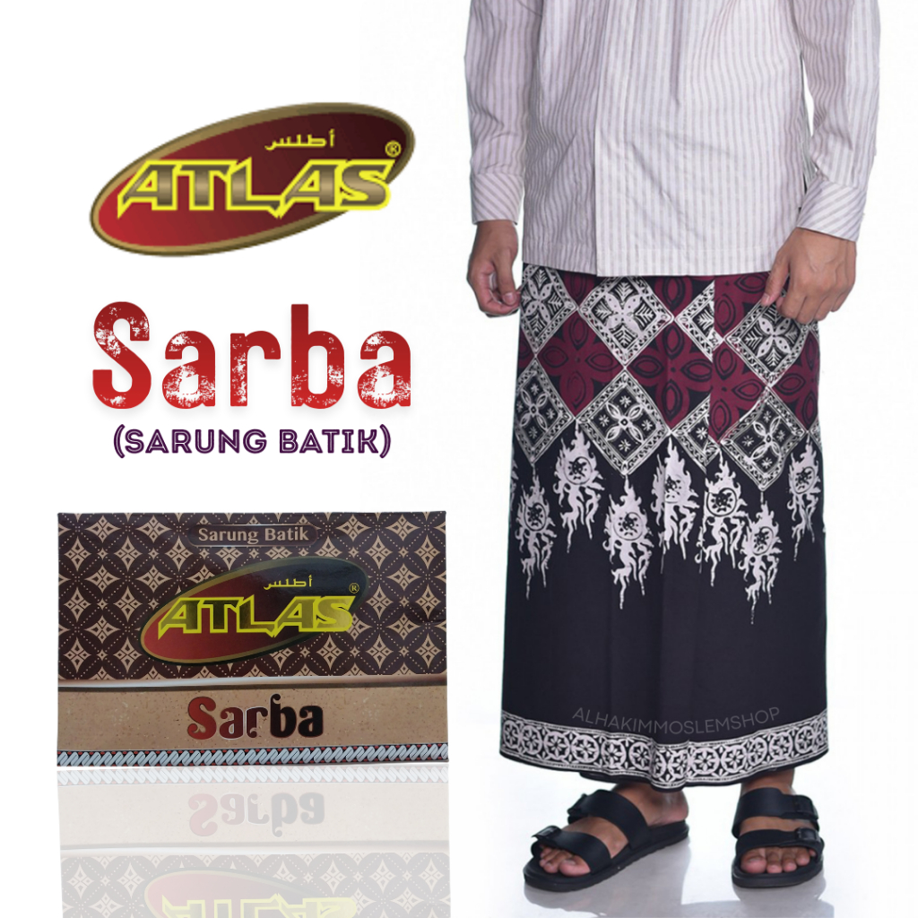 Sarung ATLAS SARBA (Sarung Batik) Sarung Atlas Dewasa Terbaru Motif Batik BHS