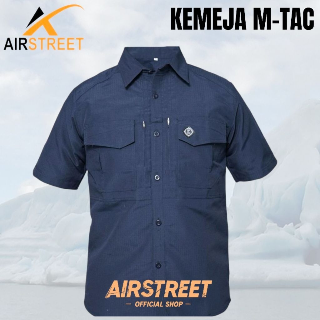 Kemeja Tactical M-TAC TERMURAH Lengan pendek Baju Kemeja Taktikal Lapanga Army Hitam Cream Navy Abuu
