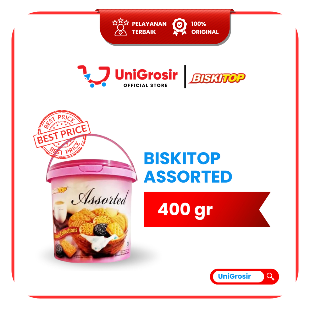 [UniGrosir] BISKITOP ASSORTED BISCUIT COLLECTIONS HANDLE TOPLES  ~ 400 gr