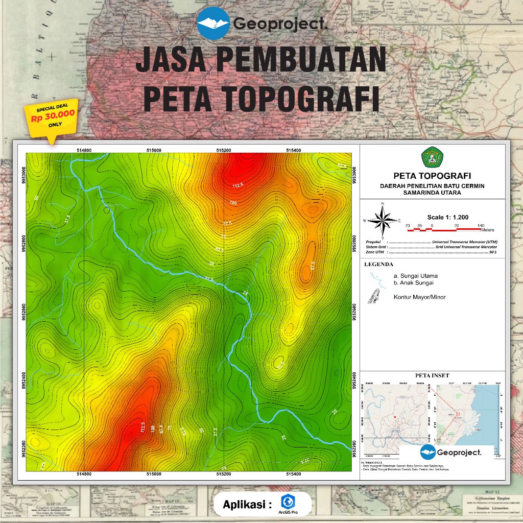 Jasa Pembuatan Peta Topografi