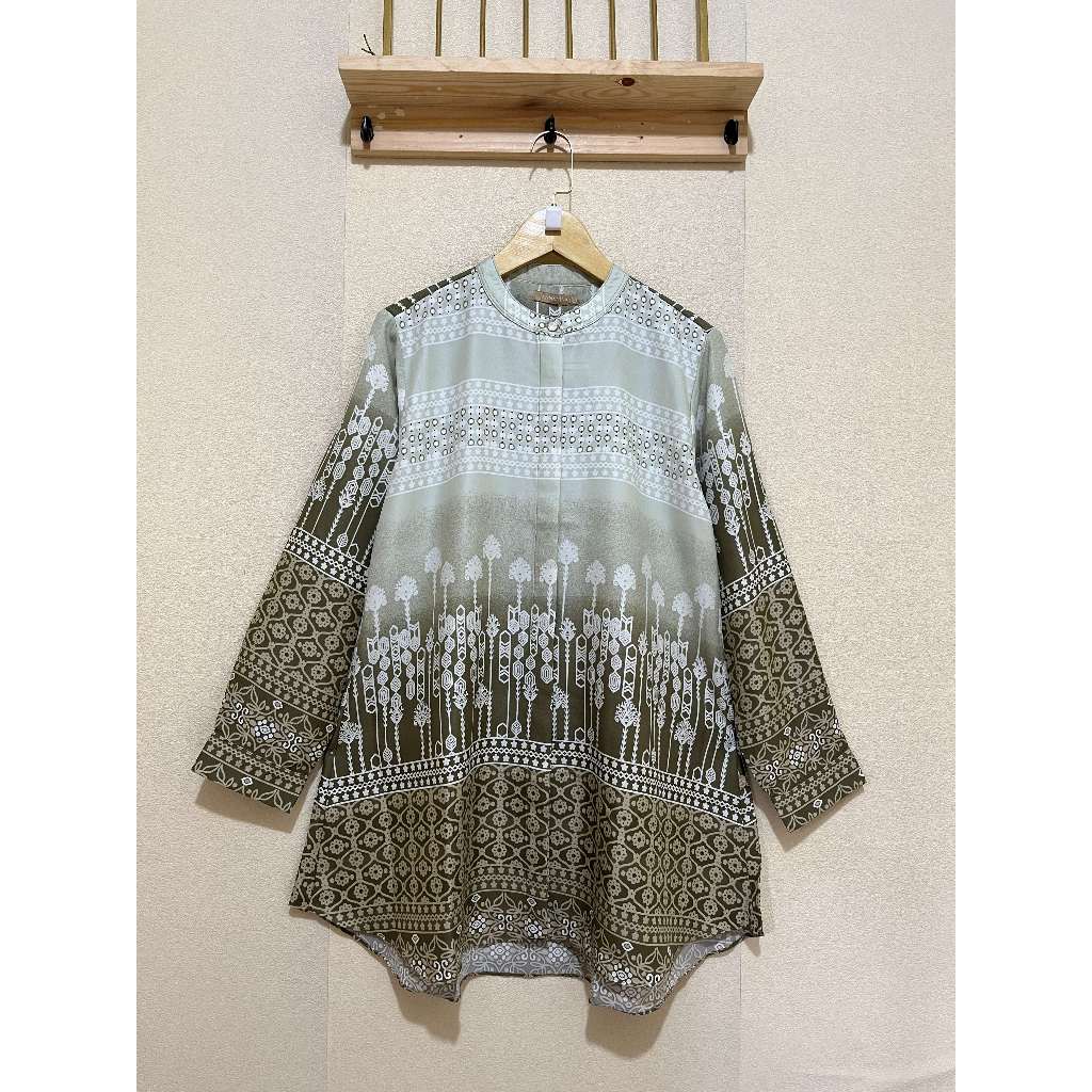 REAL PICT blouse tunik katun motif etnik terbaru premium Annanina NMR by Namira