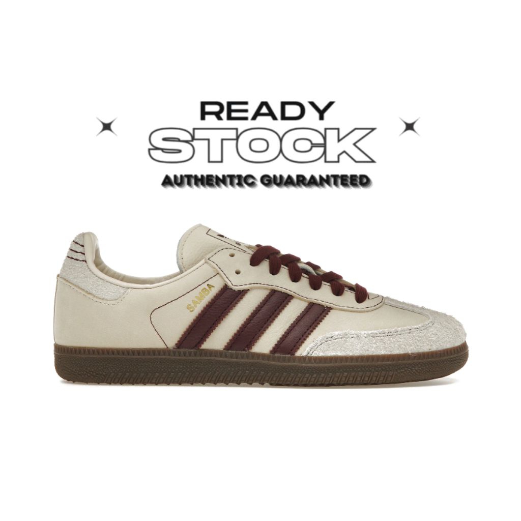 Sepatu Adidas Samba Og Wonder White Maroon Women's