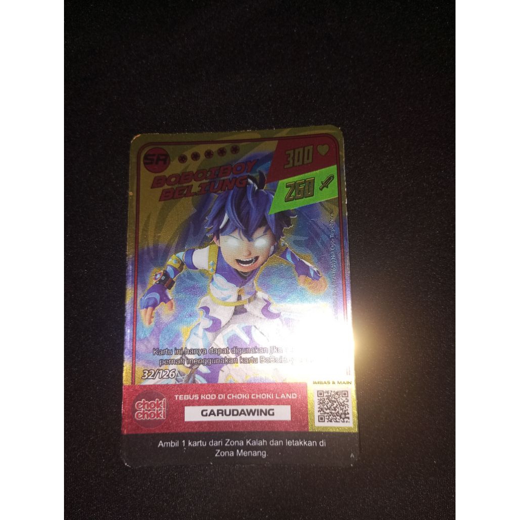 Kartu BoBoiBoy Beliung Gold SR