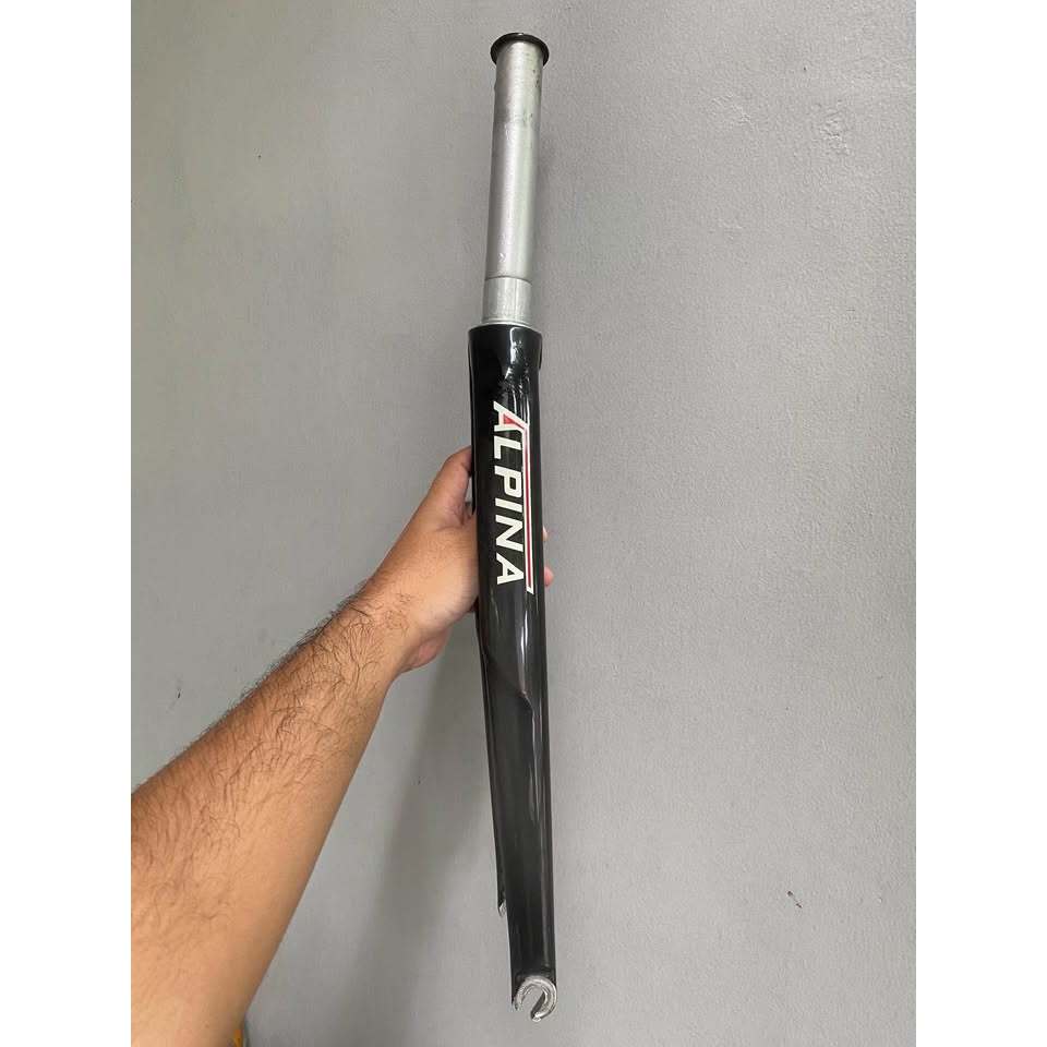 Fork Alpina carbon 700c, panjang steertube 17 cm
