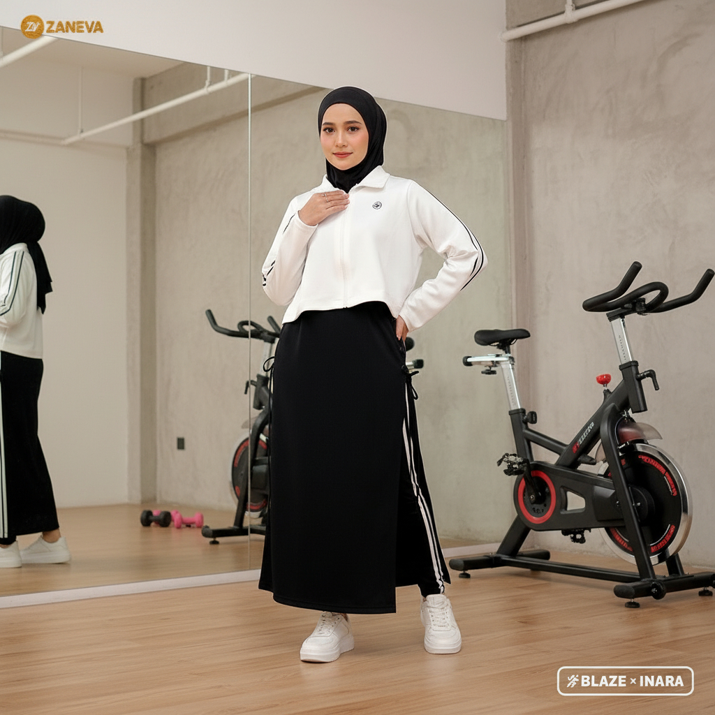 [ZANEVA SPORTWEAR] Setelan Olahraga Blaze Outer | Set Outfit Muslimah Sportwear