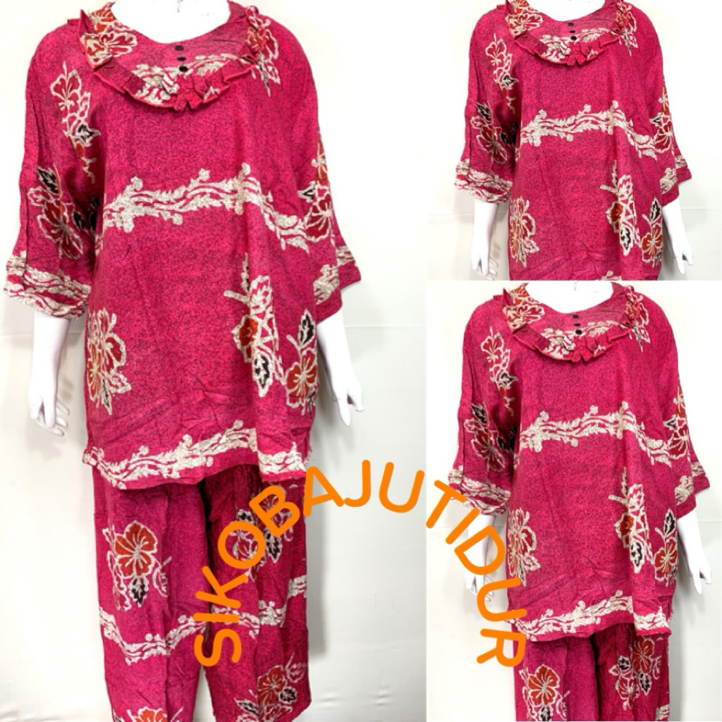 Stelan Alvin - Stelan CP Jumbo Lengan 3/4 Batik Alvin | Stelan Batik Alvin Jumbo
