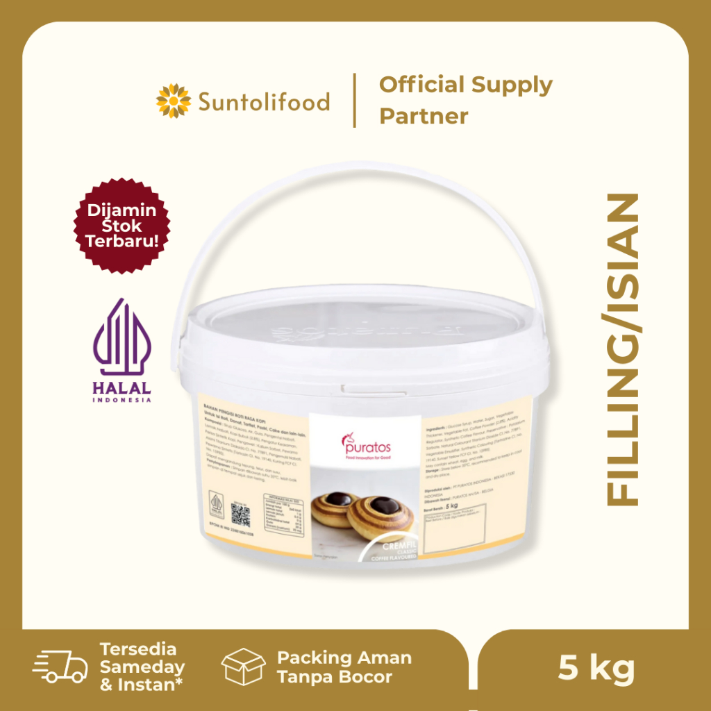 PURATOS CREMFIL CLASSIC COFFEE / Filling Siap Pakai Rasa Kopi - 5 kg