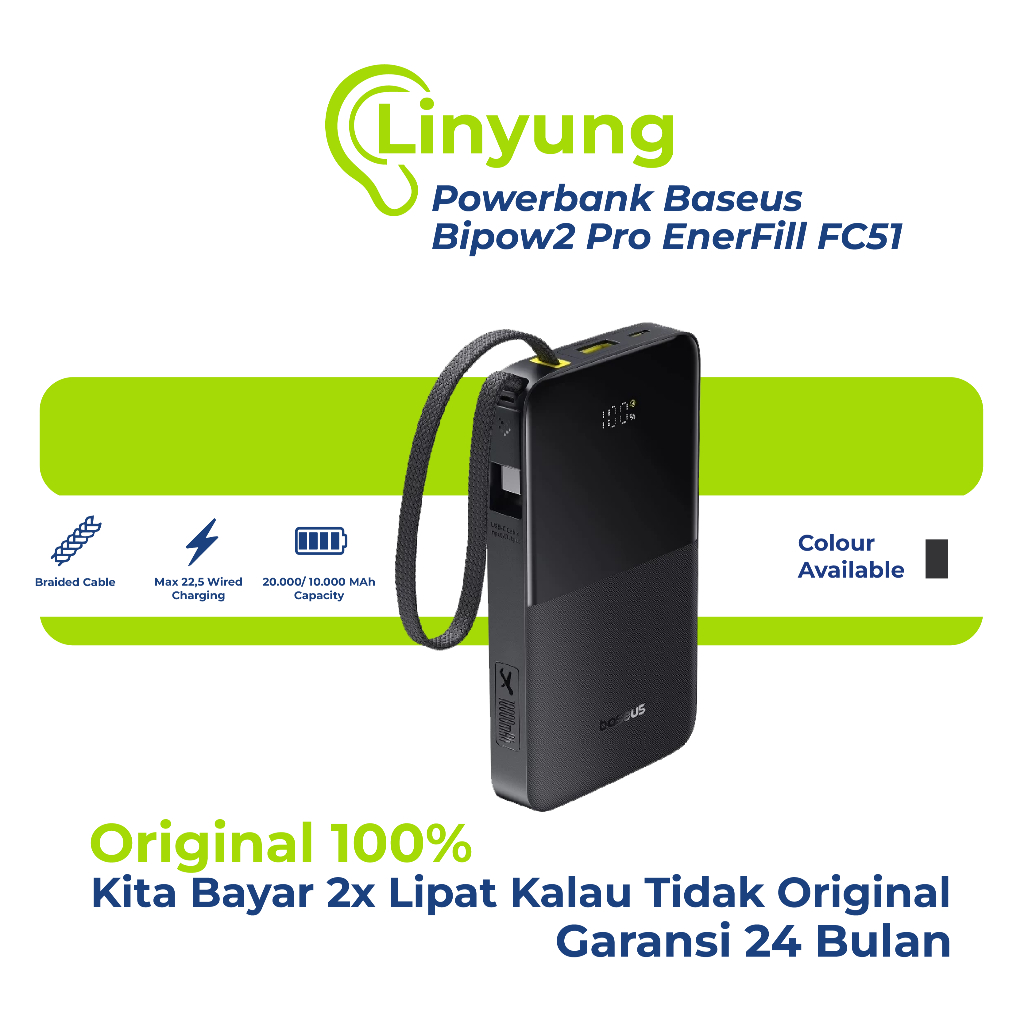 Baseus Bipow2 Pro Power Bank 10000mAh 20000mAh 22.5W (Banda Aceh)