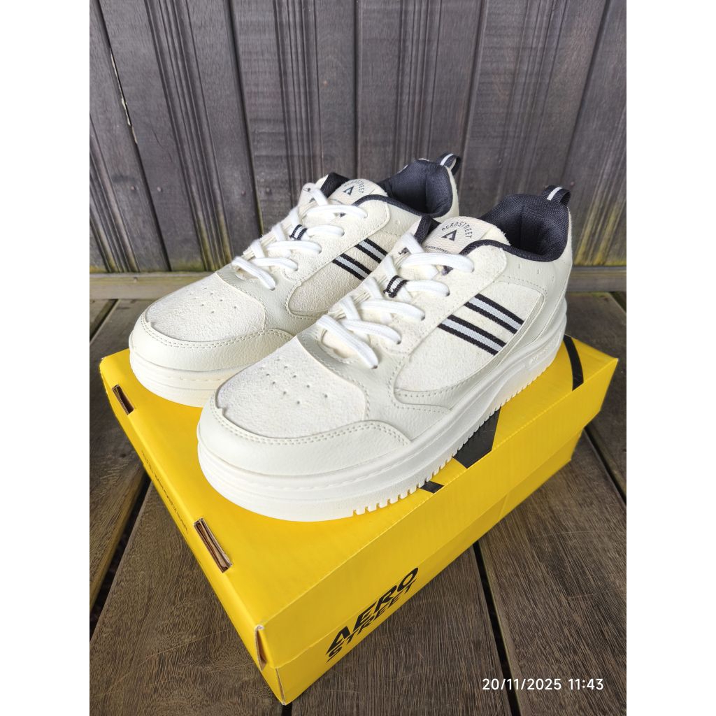 Aerostreet Oxford Natural Hitam - Sepatu Sneakers