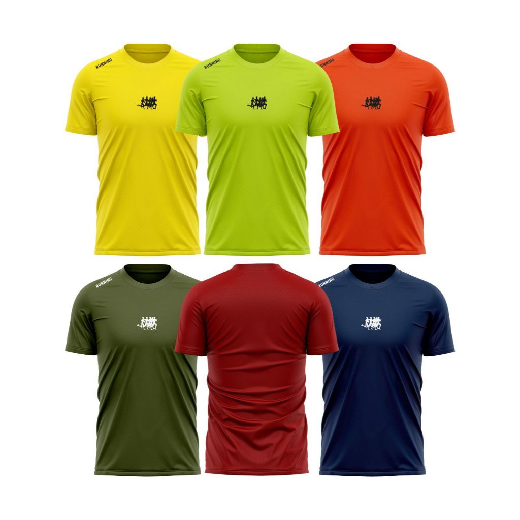 Kaos Training Polos Dryfit Jersey Logo Unisex Banyak Warna M L XL XXL
