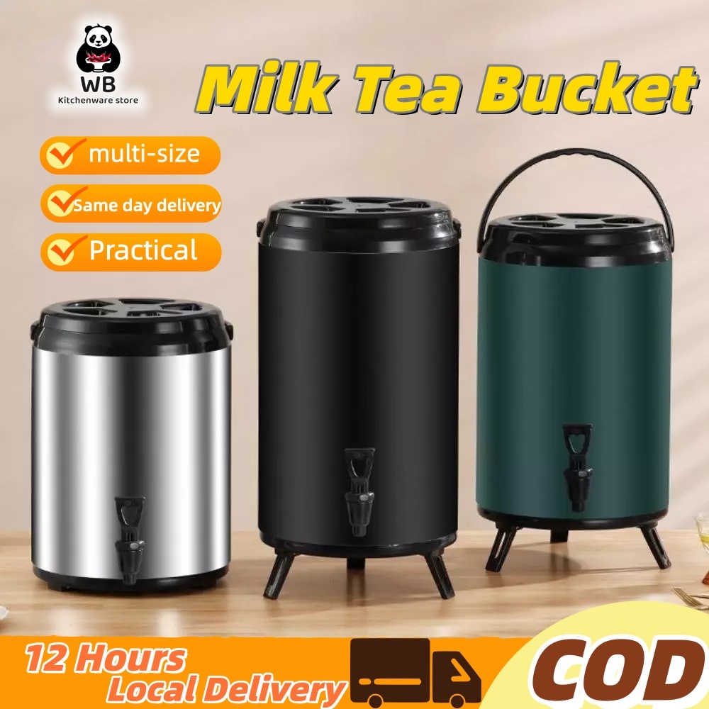 Alat penyimpan air Dispenser Termos Air Milk Tea Bucket Stainless Steel 304 Minuman Serbaguna 6 8 10
