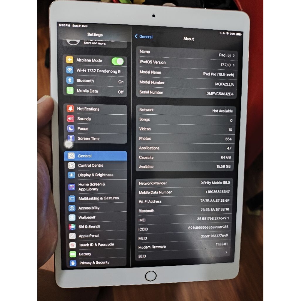 iPad Pro Gen 1 10.5 64Gb Batangan
