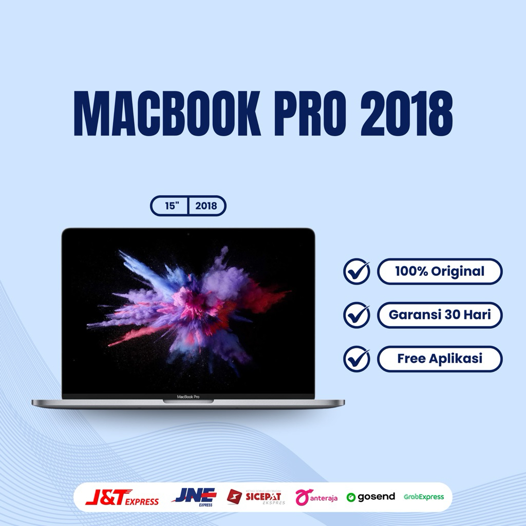 Macbook Pro Touchbar 2018 (15 Inch) Intel Core i7 || Ssd 256gb / 512gb Second Origina