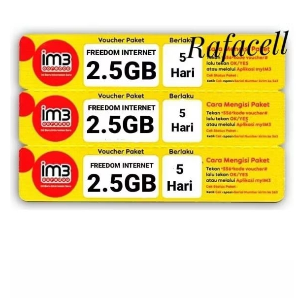 VOUCHER INDOSAT FREEDOM INTERNET 2,5GB (4GB) 5HARI JABODETABEK-SMI