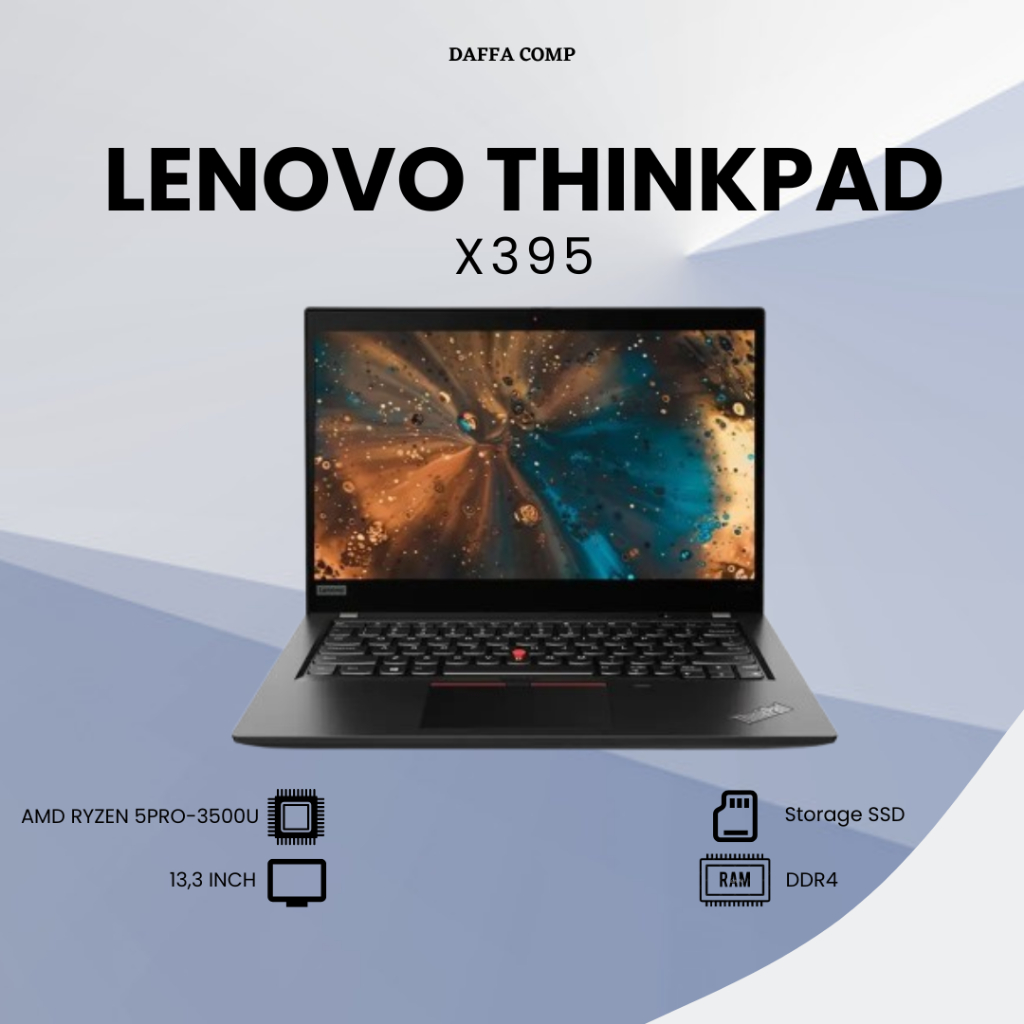 Laptop Lenovo Thinkpad X395 AMD Ryzen 5 Pro 3500U Murah Bergaransi