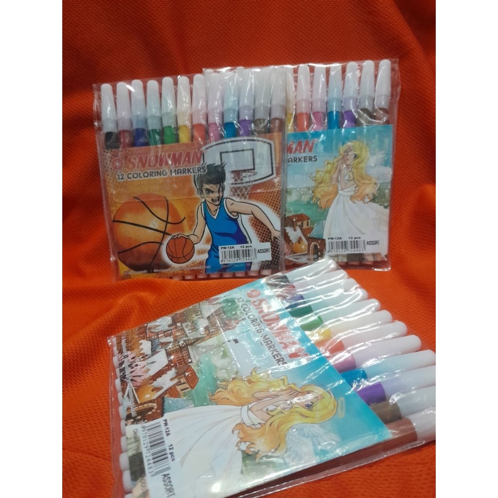 3 Pack. Spidol warna Snowman