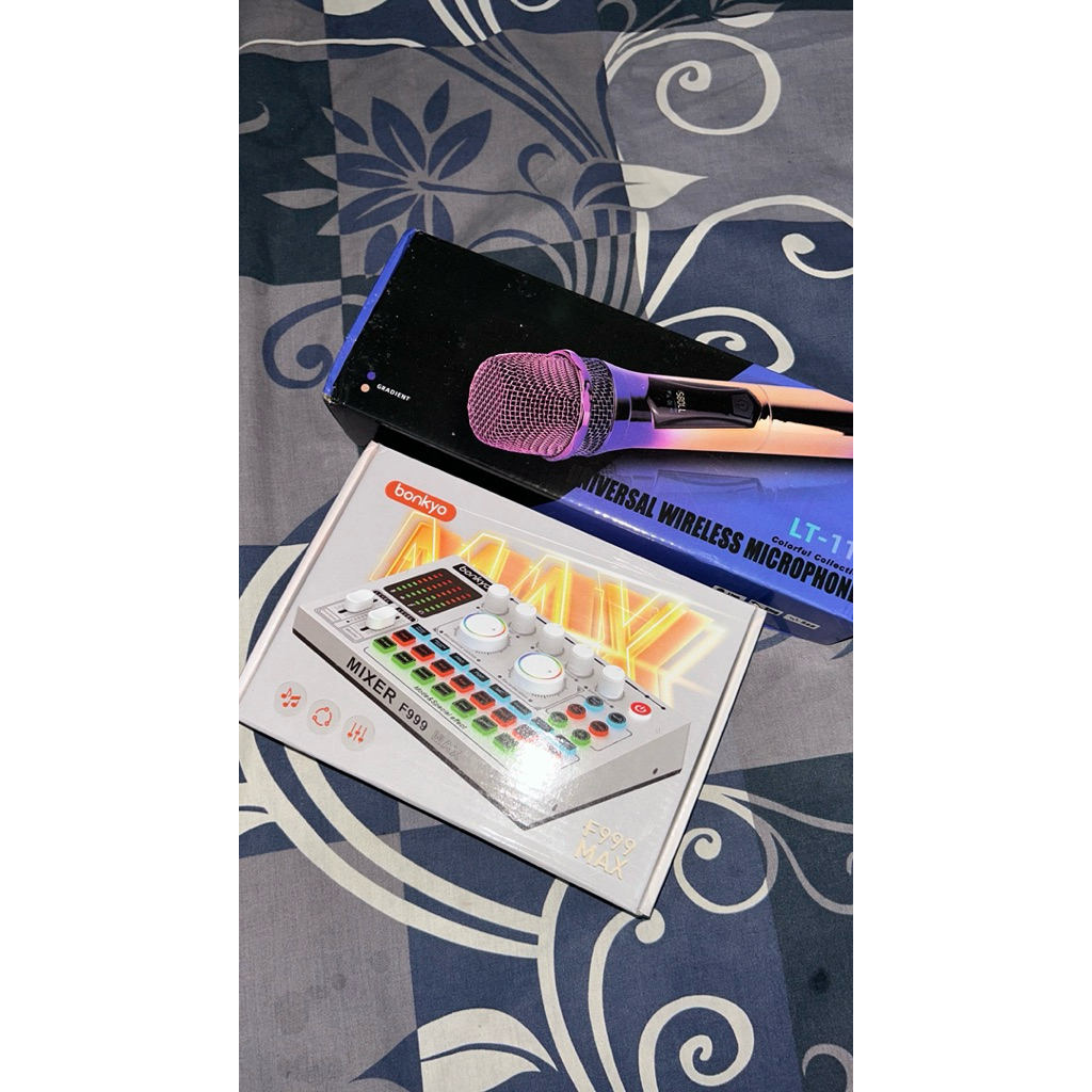 SOUNDCARD BONKYO MIXER F999 MAX FULLSET + mic