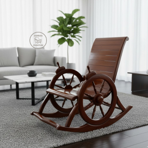 Kursi Goyang Kursi Santai Kursi Malas Model Roda kayu jati Jepara