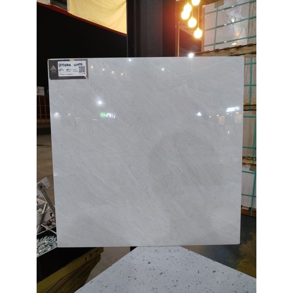 ARNA OMKARA WHITE - GRANIT POLISHED MOTIF MARBLE UK 60X60