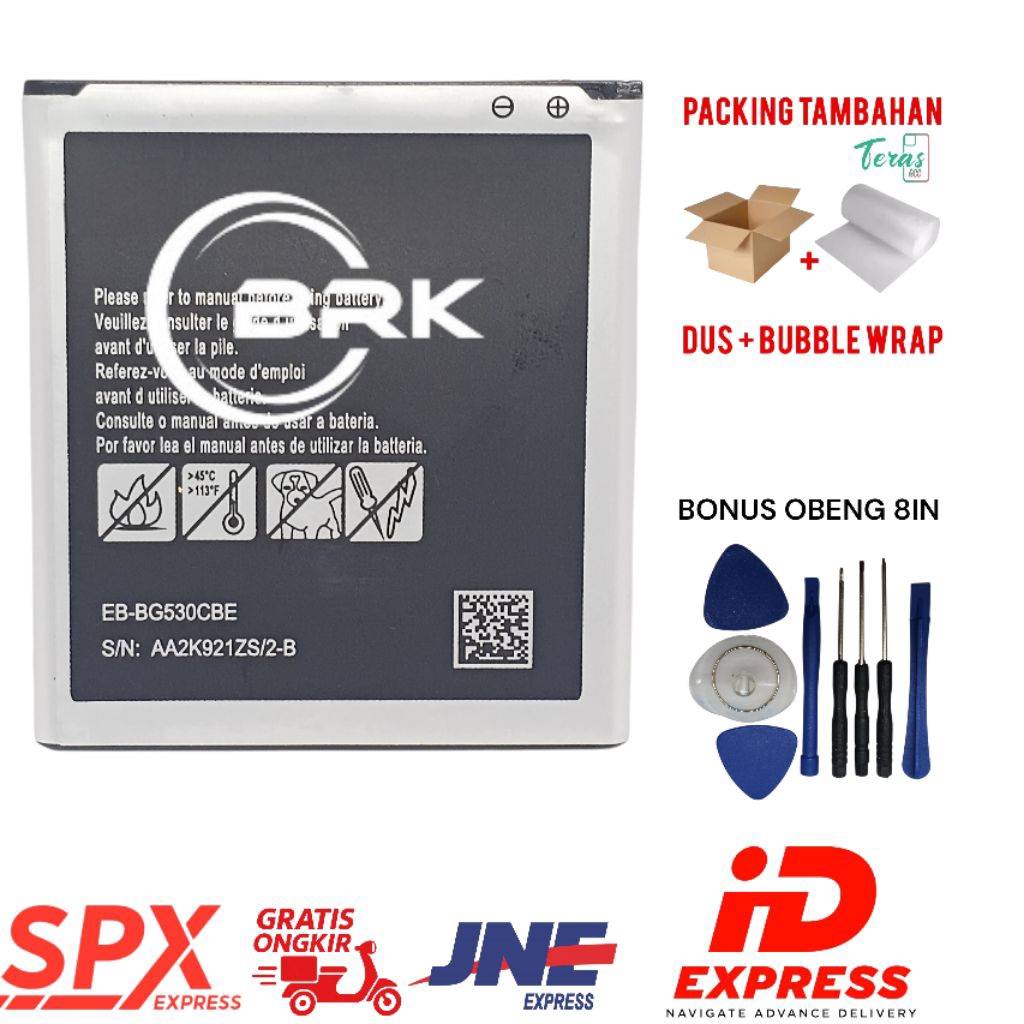 BATRAI BATRE  SAMSUNG J3 EB-BG530CBE ORIGINAL BONUS OBENG HP