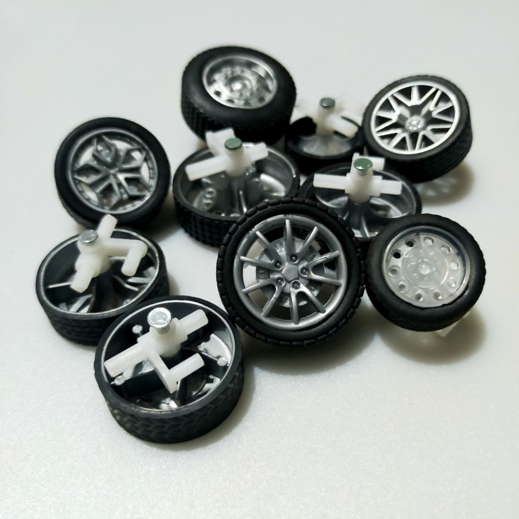 SET LENGKAP RODA DEPAN MOBIL RC SKALA 1:20 || RODA BAN DAN KNUCKL