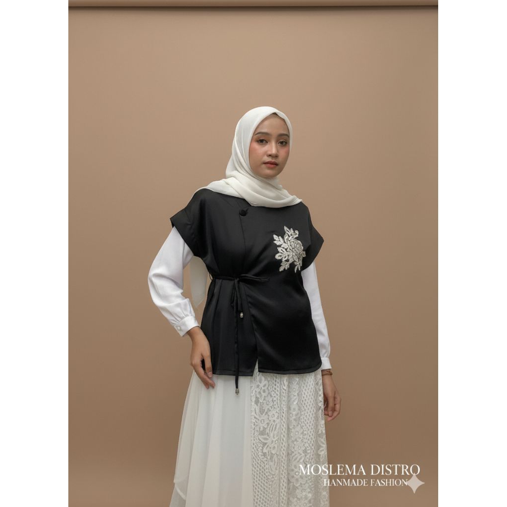 OUTER SATIN SILK BAJU LEBARAN PESTA NYAMAN MEWAH